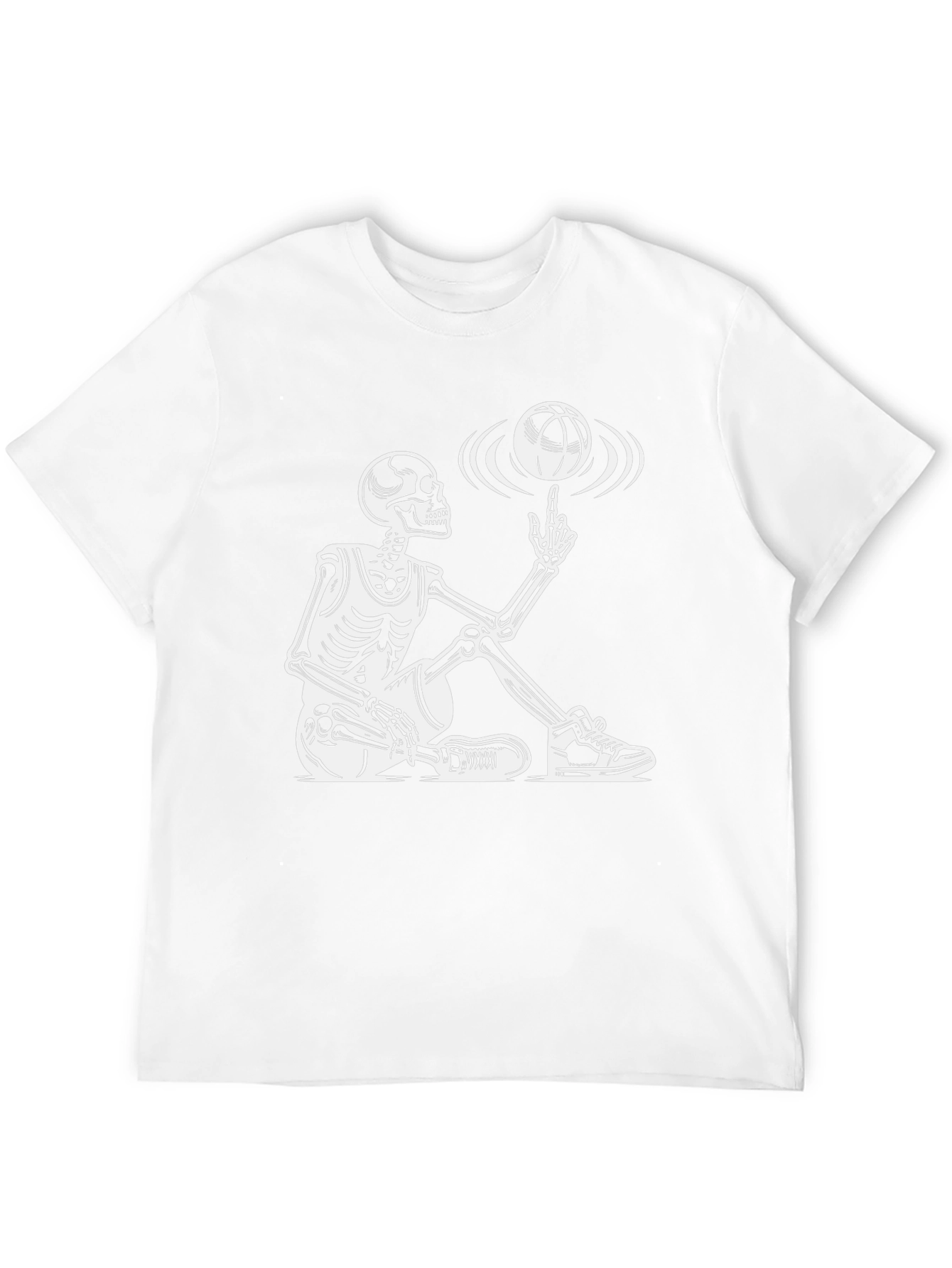 Skeleton Basketball T-Shirt - Funny Graphic Tee