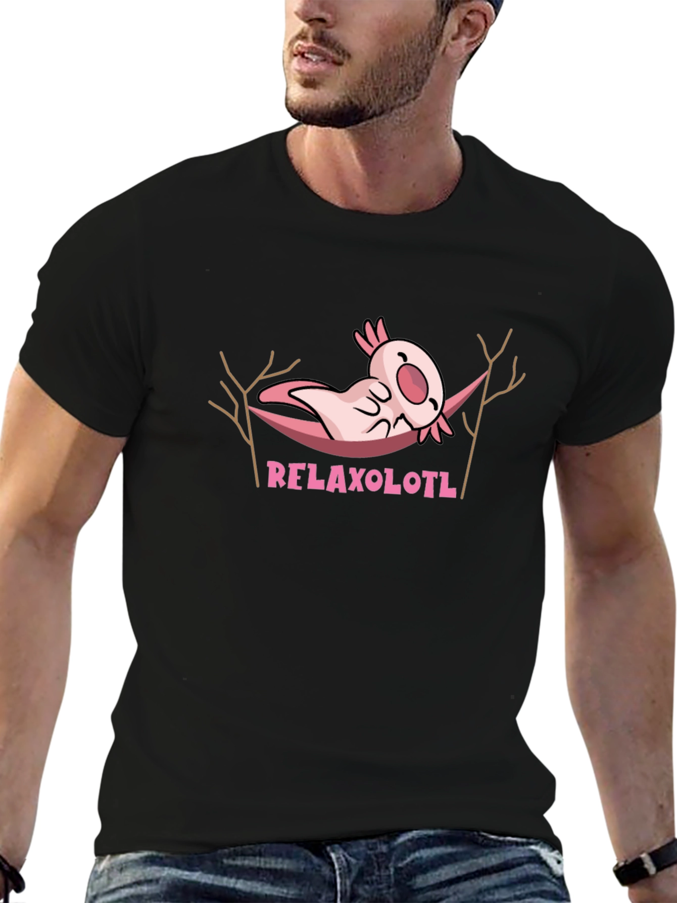 Relaxolotl T-Shirt - Funny Axolotl Hammock Tee
