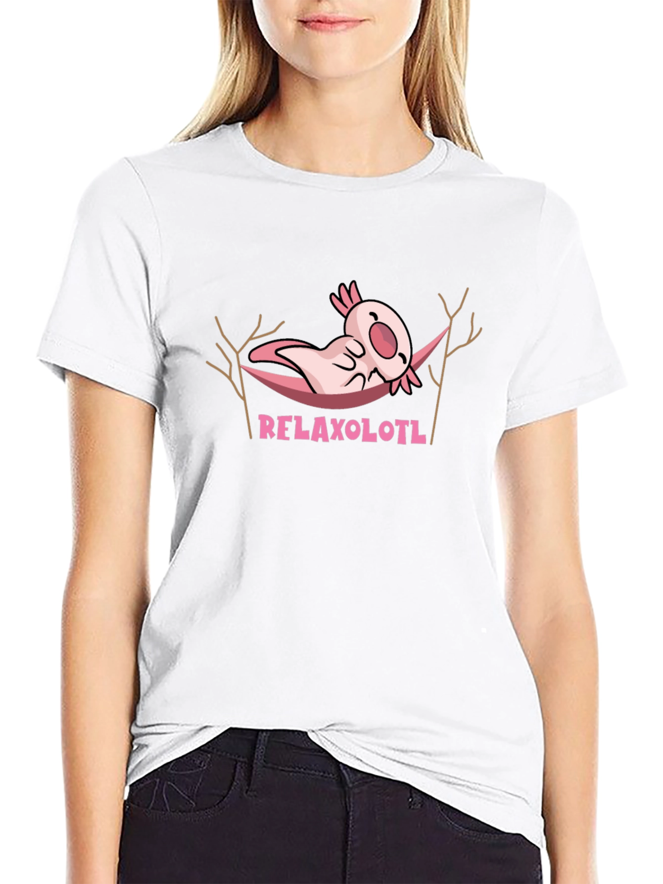 Relaxolotl T-Shirt - Funny Axolotl Hammock Tee