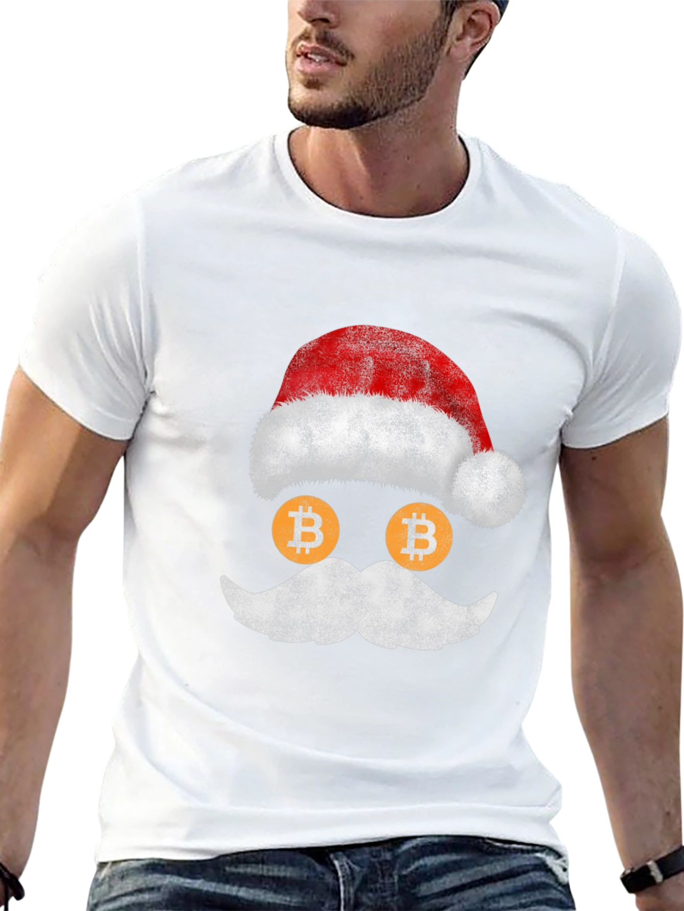 Bitcoin Santa T-Shirt - Crypto Holiday Gift