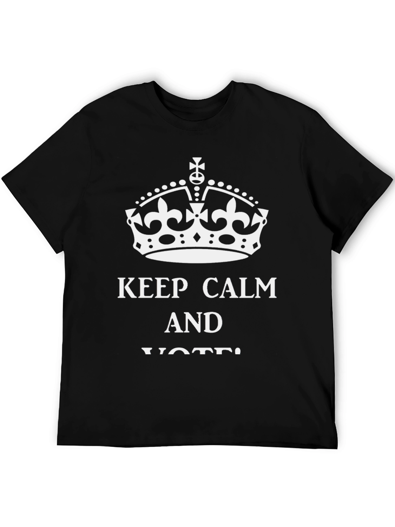 Keep Calm and Vote T-Shirt - Black Cotton Tee