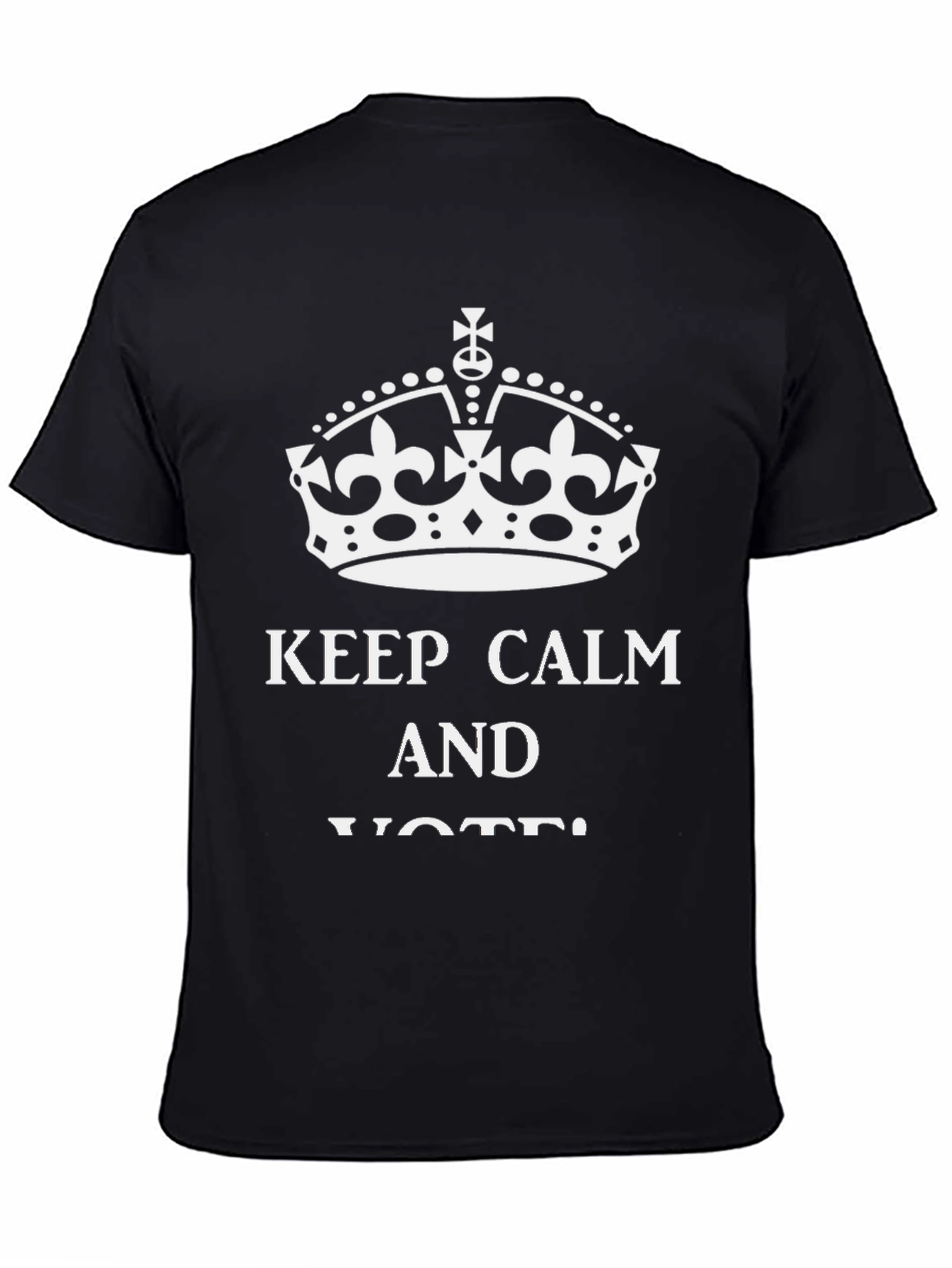 Keep Calm and Vote T-Shirt - Black Cotton Tee