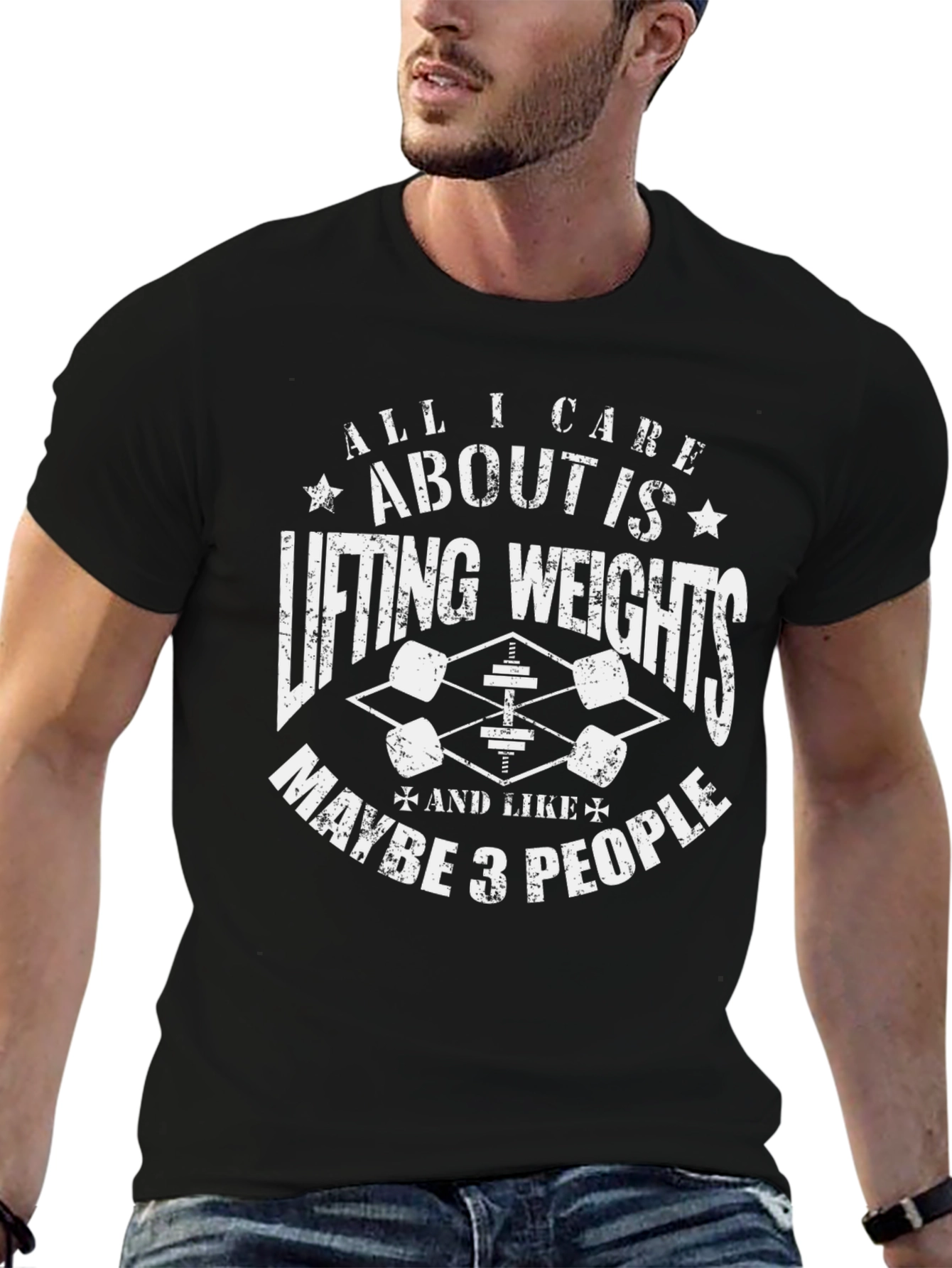 Weightlifting T-Shirt: All I Care About Is Lifting Weights