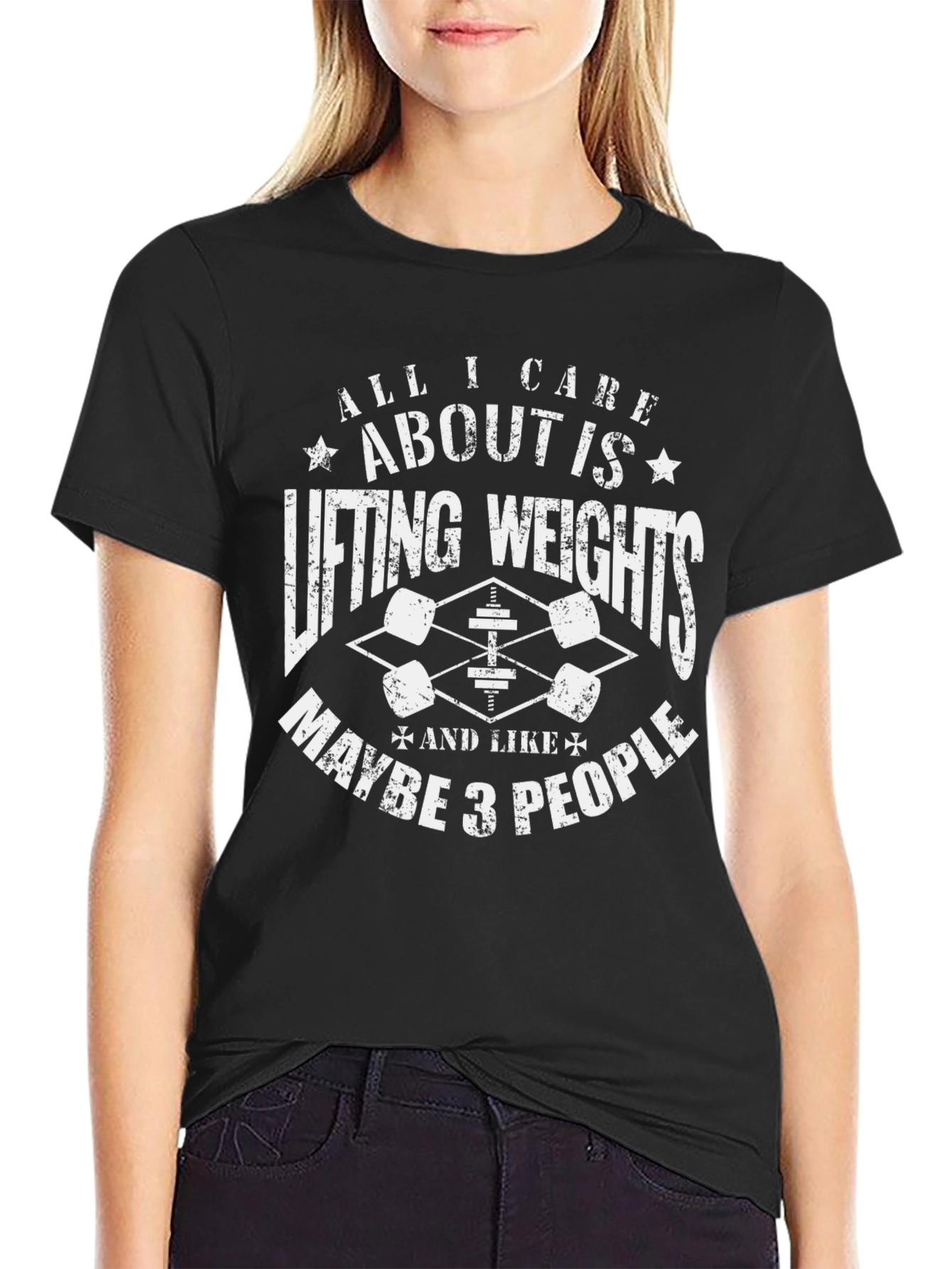Weightlifting T-Shirt: All I Care About Is Lifting Weights
