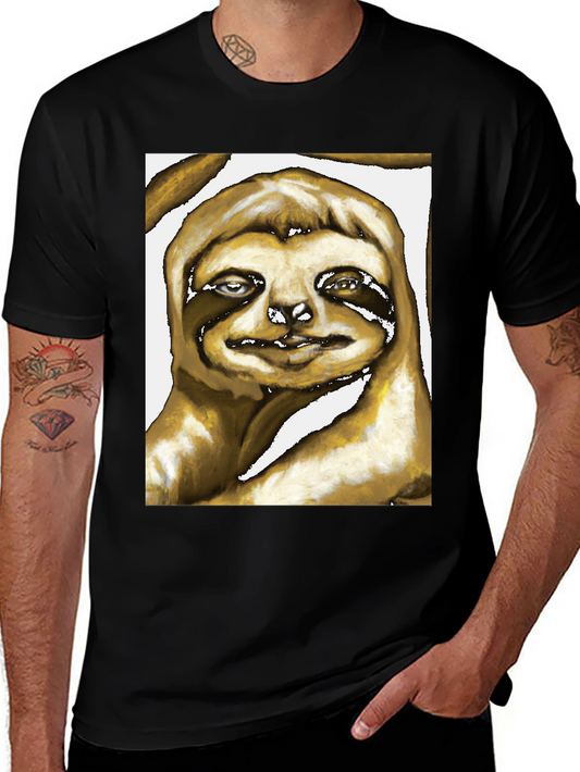 Sloth Art Graphic Print Tee