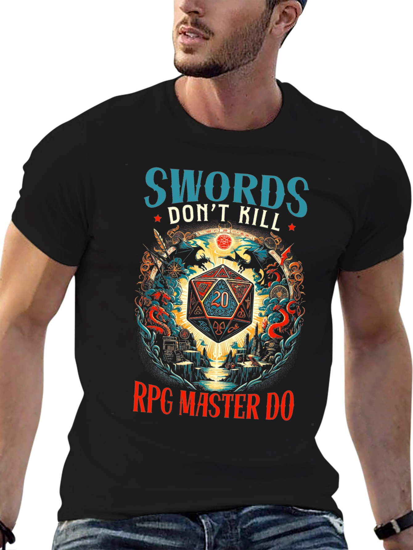 RPG Master Dice Graphic T-Shirt