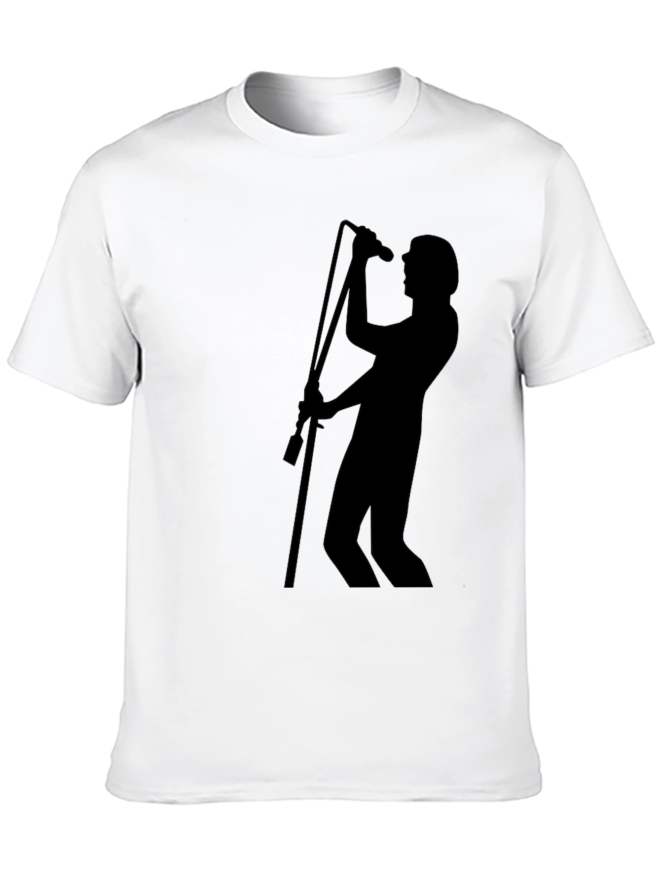 Silhouette Singer Graphic Tee - Black Cotton Blend