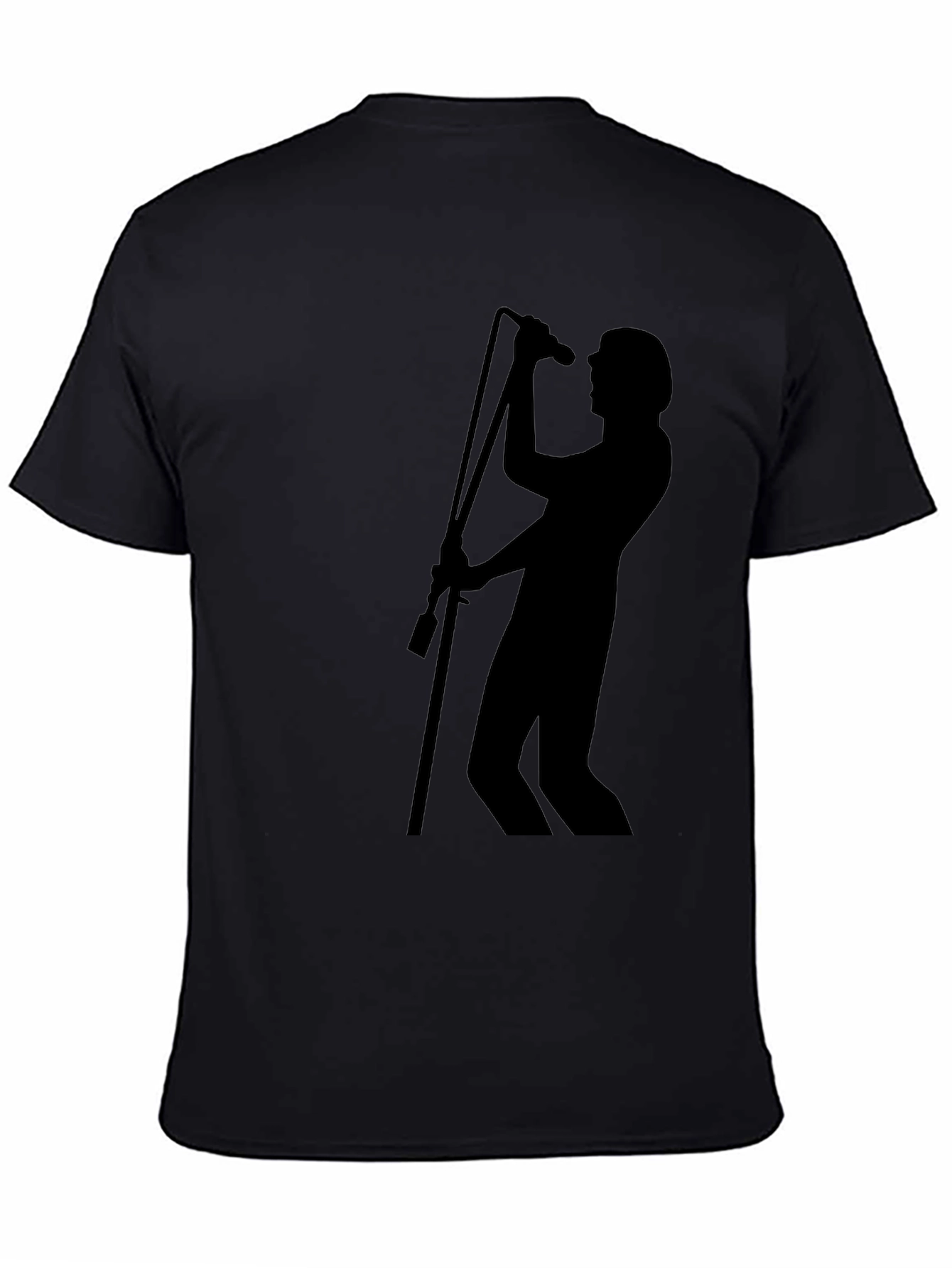 Silhouette Singer Graphic Tee - Black Cotton Blend