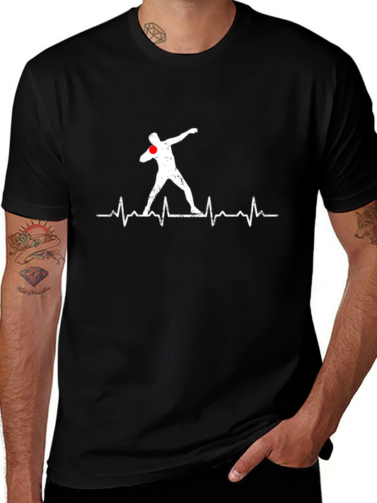 Shot Put Heartbeat T-Shirt - Black