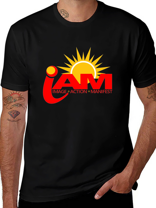I AM Manifest Black T-Shirt - Inspiring Design