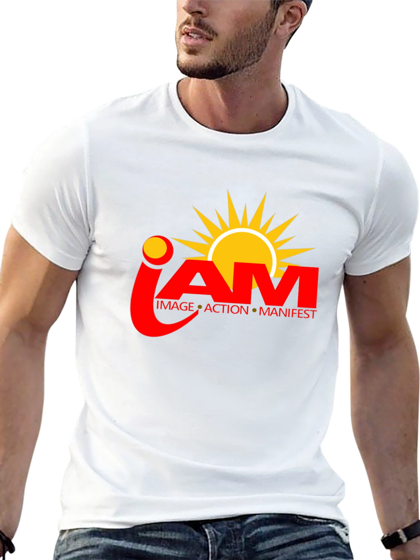 I AM Manifest Black T-Shirt - Inspiring Design