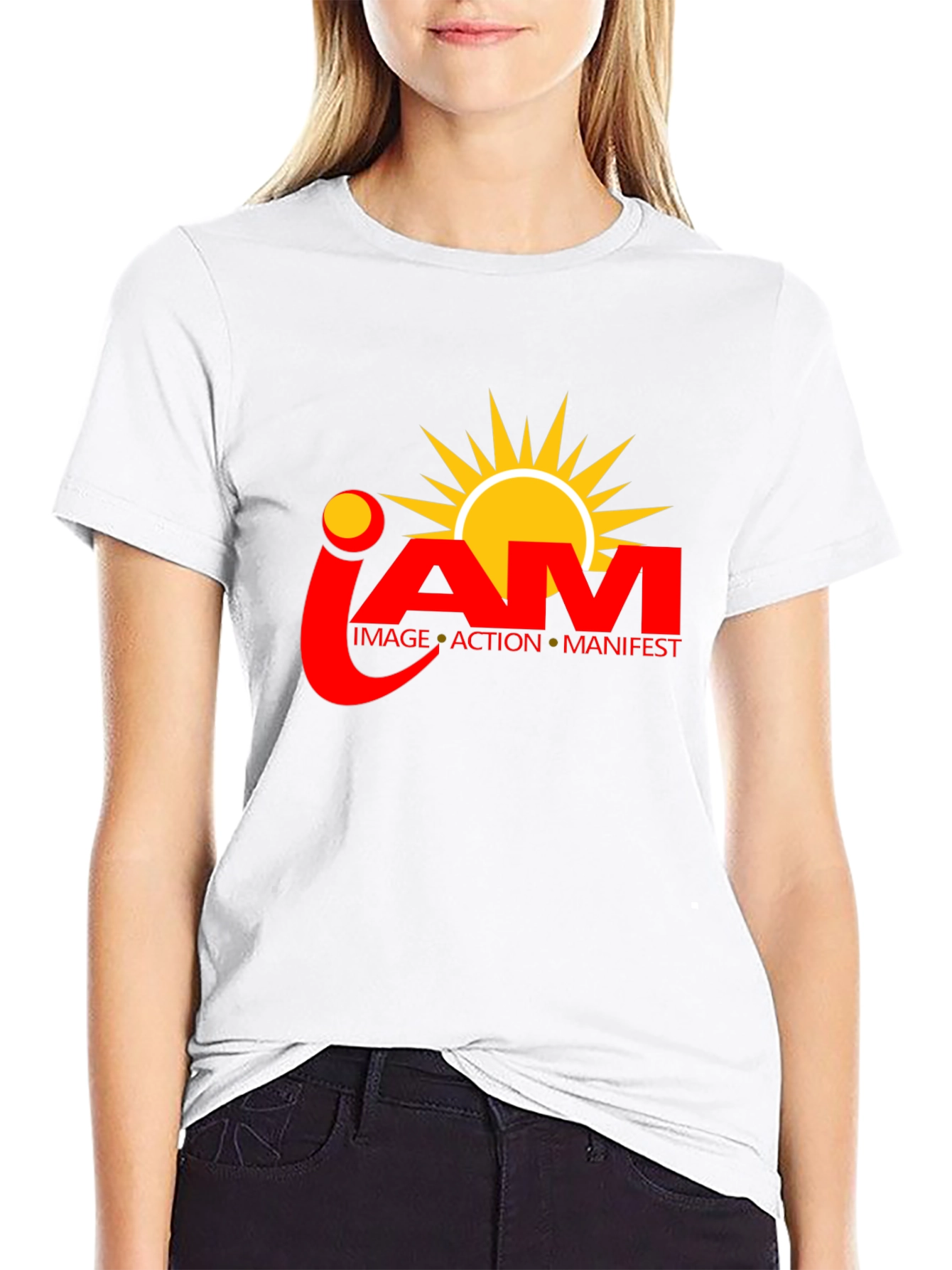 I AM Manifest Black T-Shirt - Inspiring Design