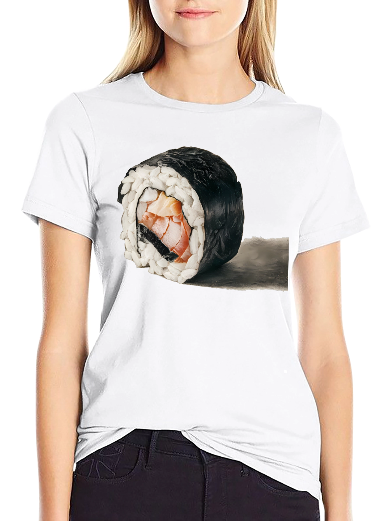 Sushi Roll Graphic T-Shirt - Unique Foodie Tee
