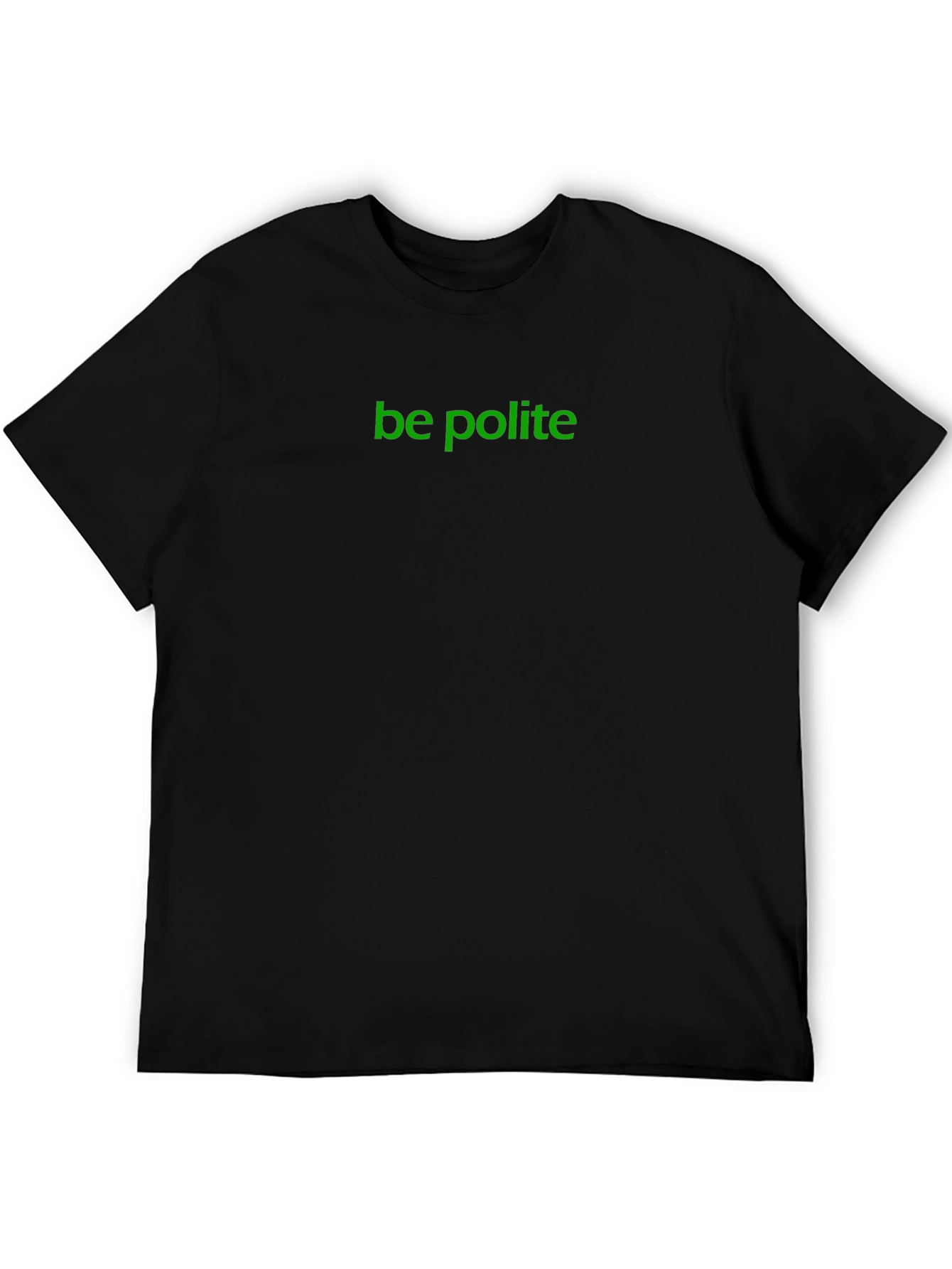 Be Polite Graphic Tee - Soft Black Cotton T-Shirt