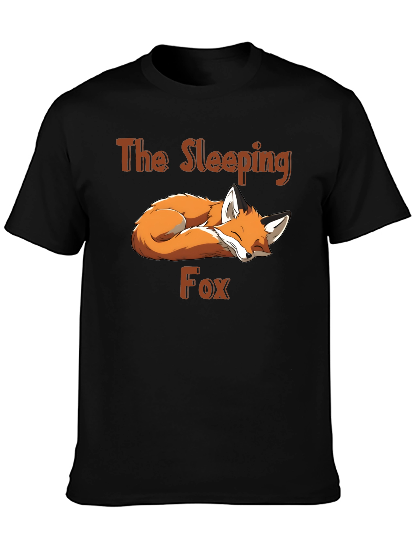 Sleeping Fox Graphic Tee - Black