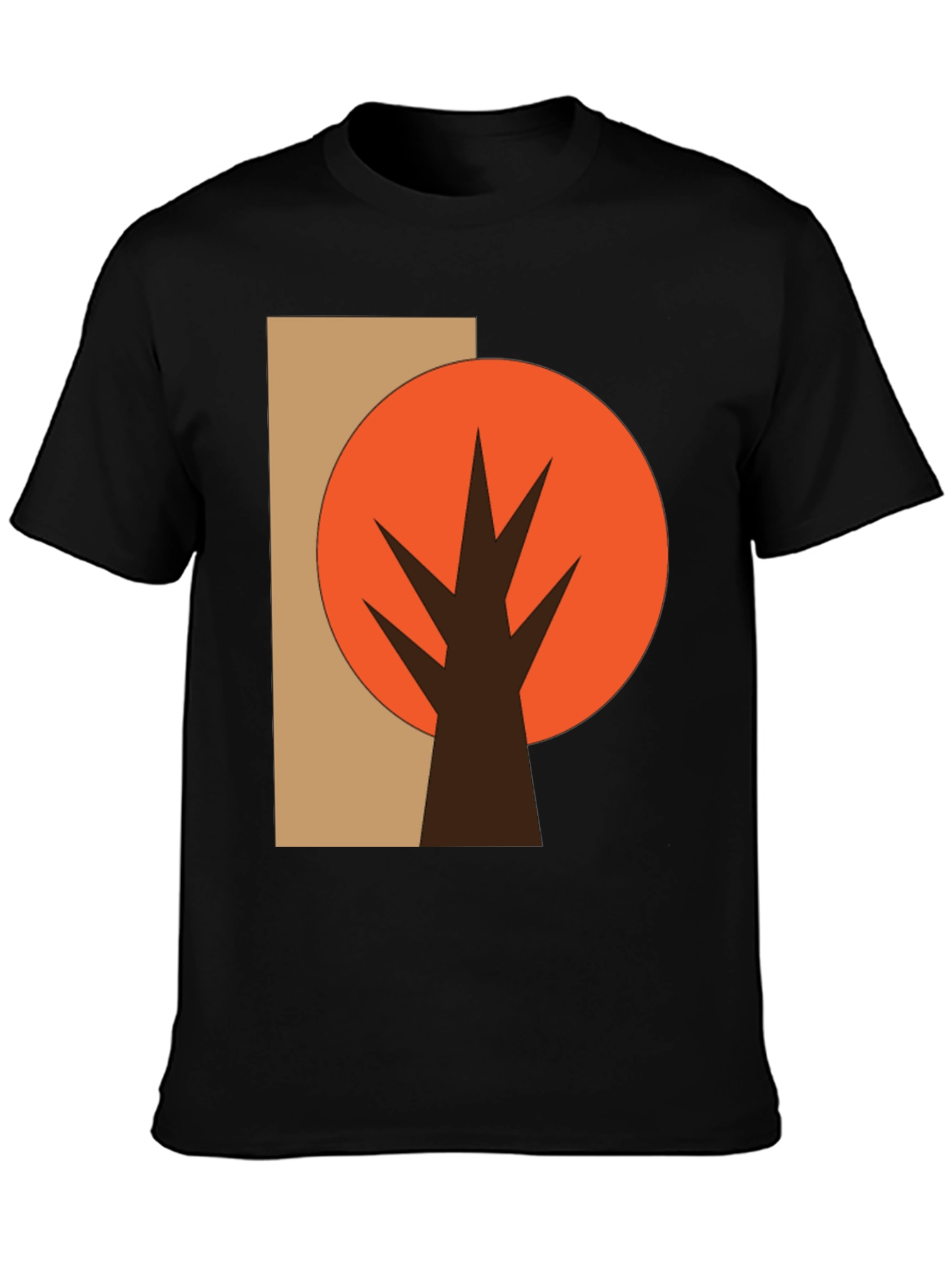 Abstract Tree Graphic Tee - Casual Style