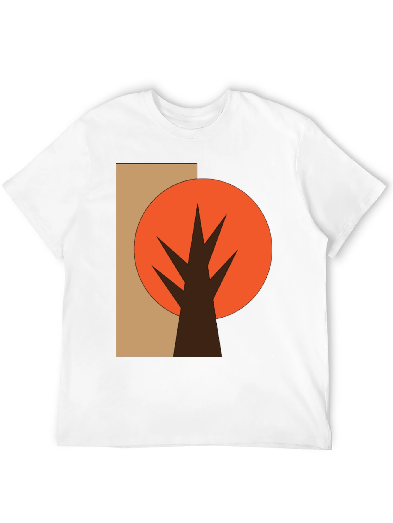 Abstract Tree Graphic Tee - Casual Style