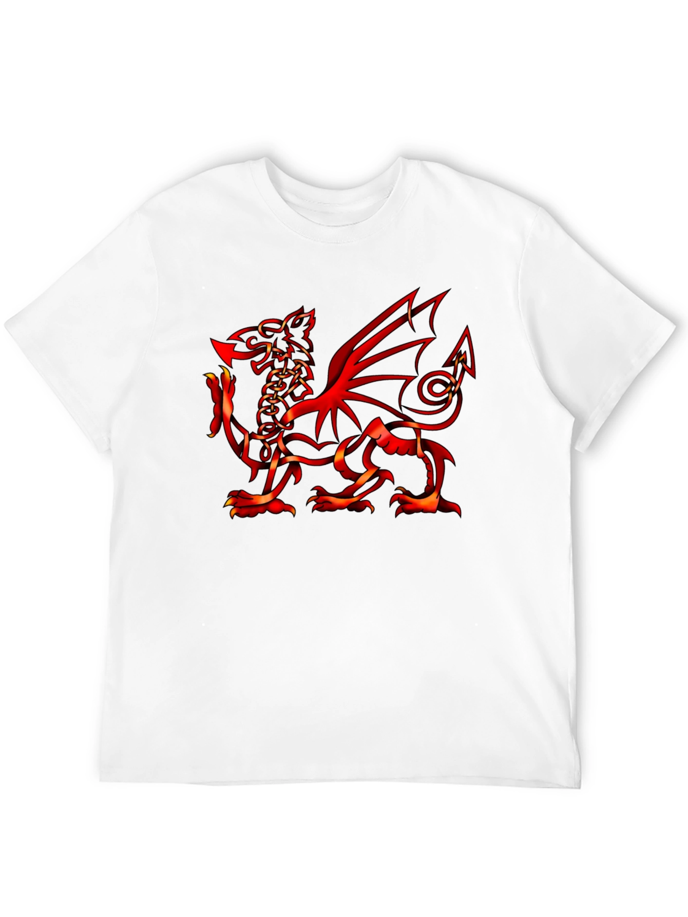 Welsh Dragon Graphic Tee - Black Cotton T-Shirt