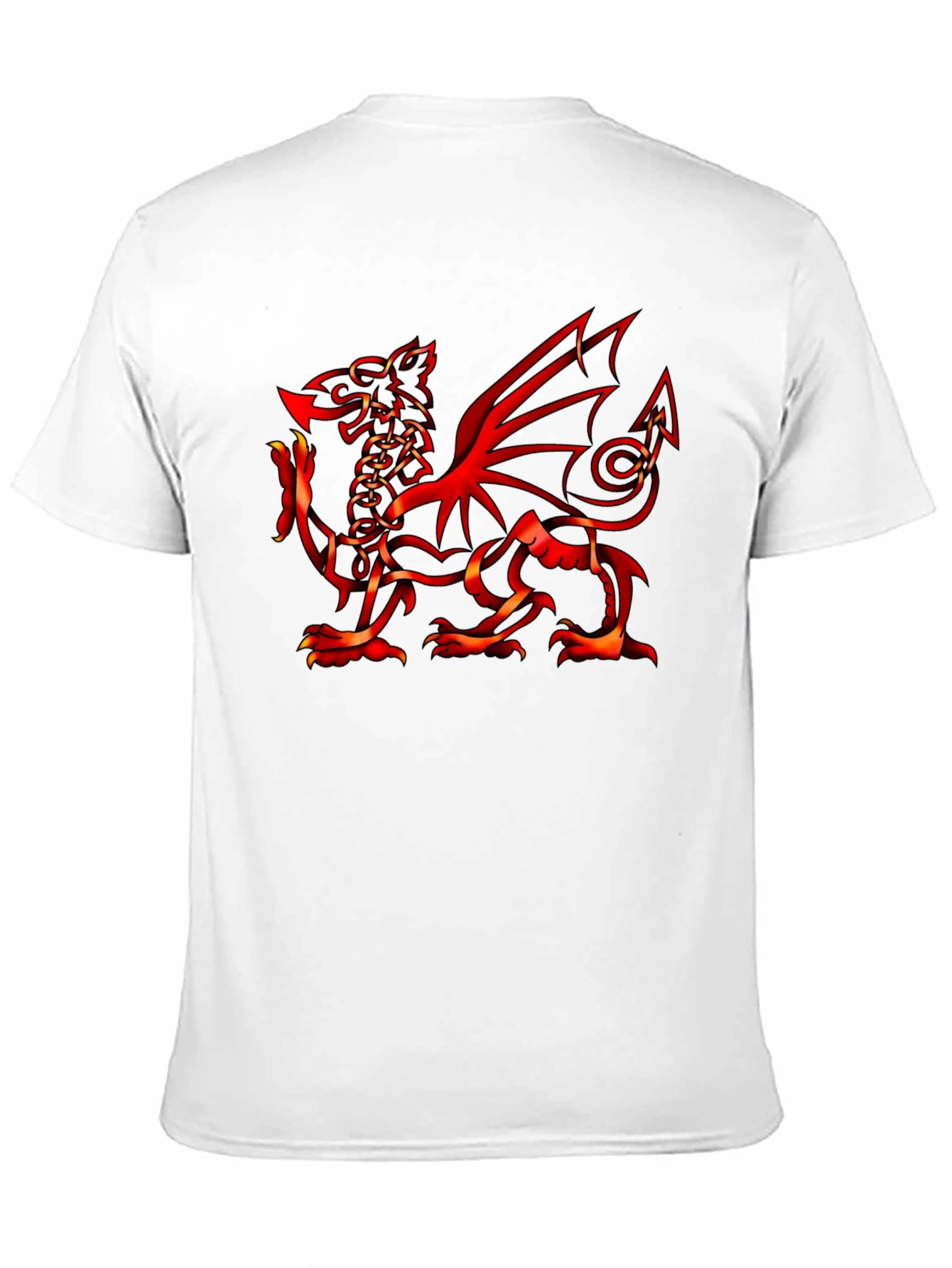 Welsh Dragon Graphic Tee - Black Cotton T-Shirt