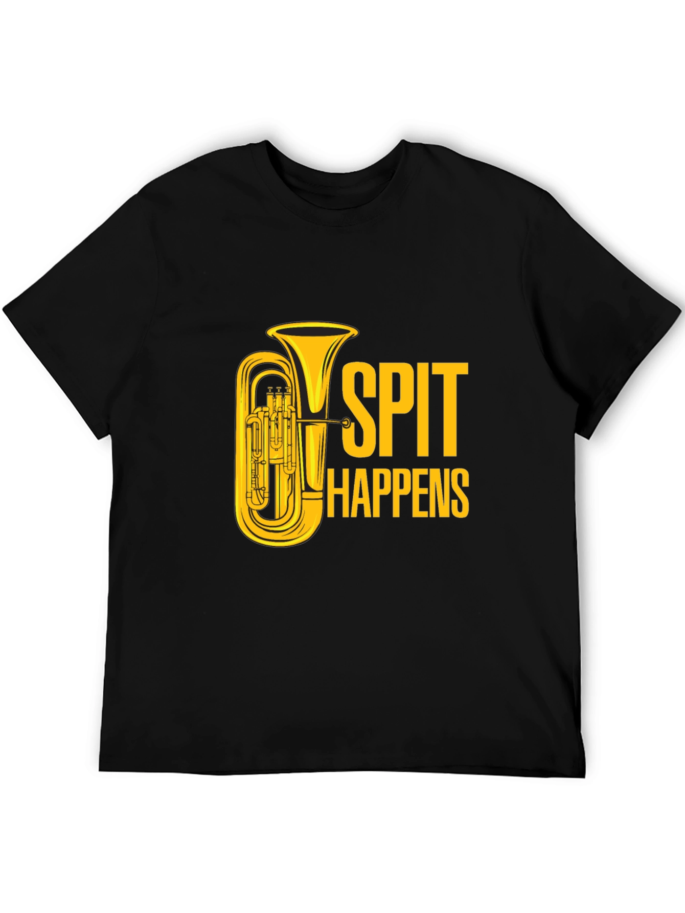Spit Happens Tuba T-Shirt - Musician Humor Tee
