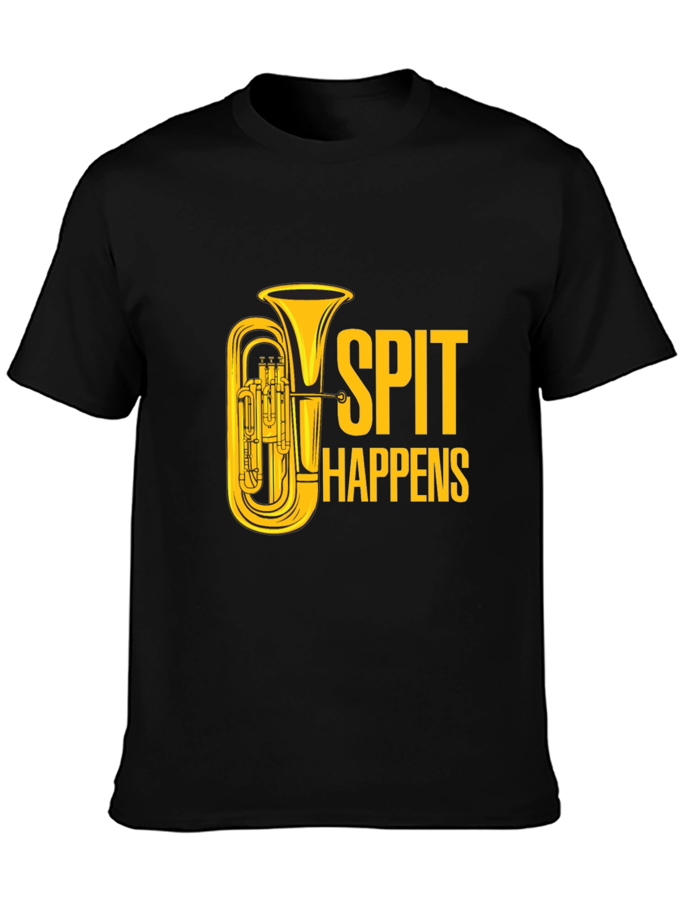 Spit Happens Tuba T-Shirt - Musician Humor Tee