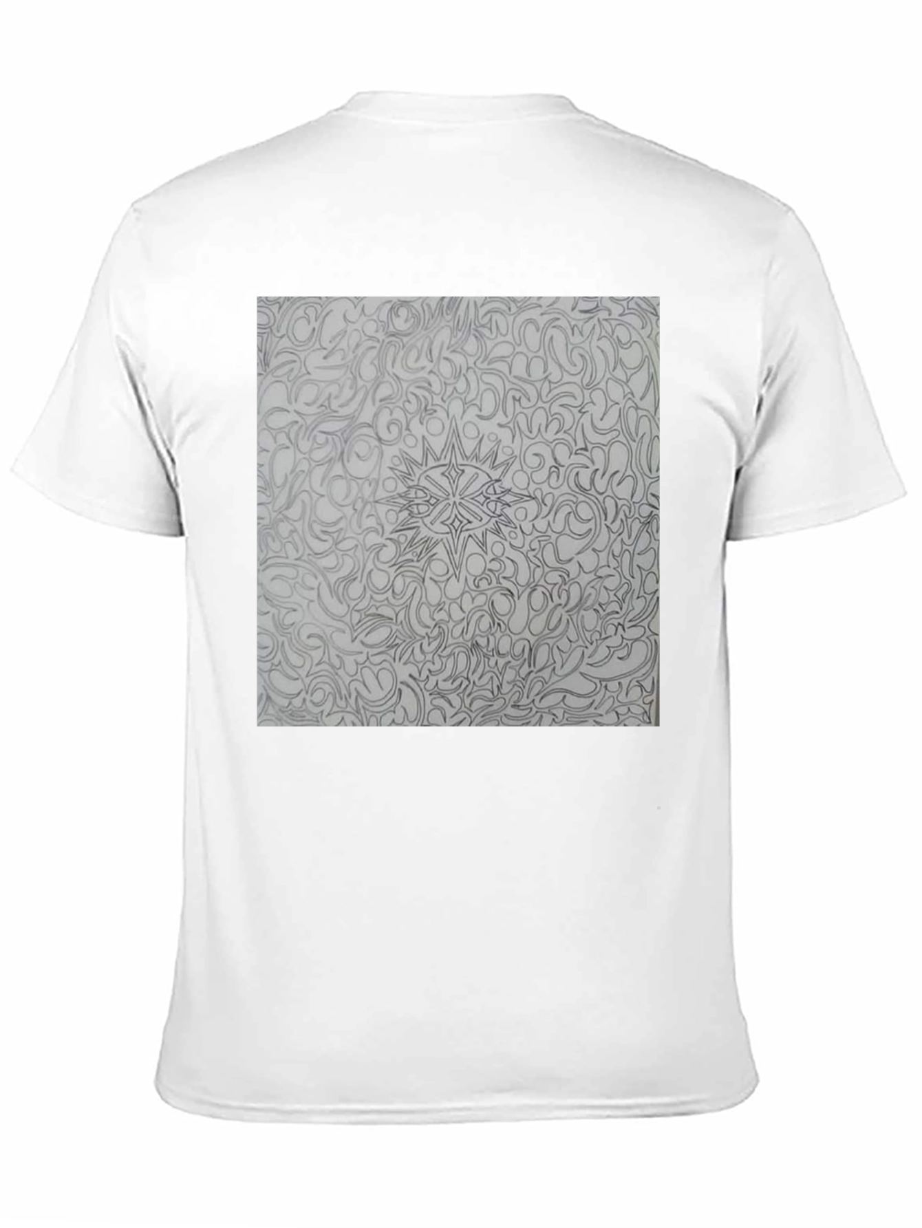 Abstract Pattern Print Black T-Shirt
