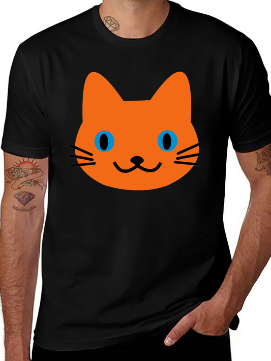 Cute Cat Graphic T-Shirt - Mens Black Tee