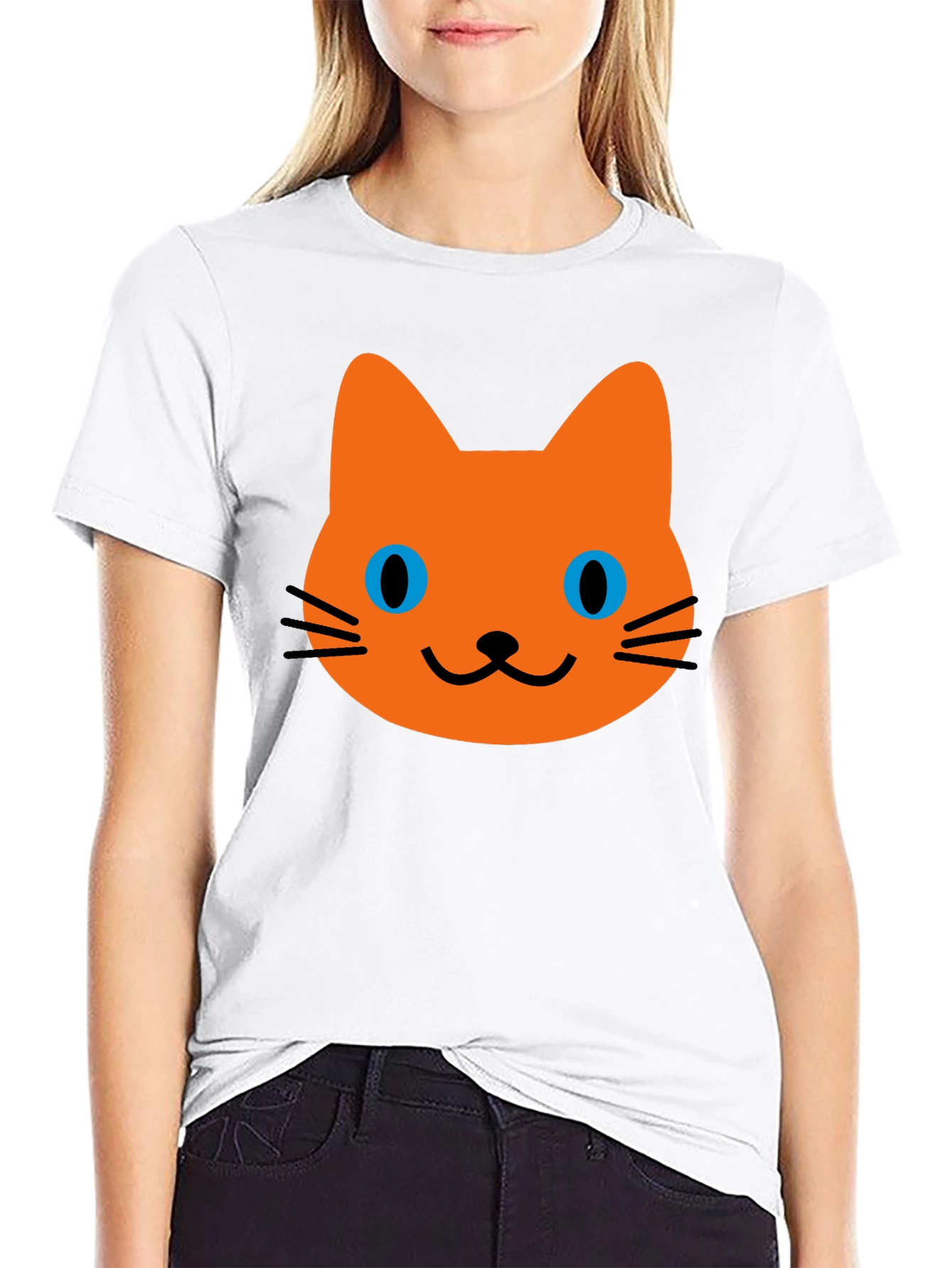 Cute Cat Graphic T-Shirt - Mens Black Tee