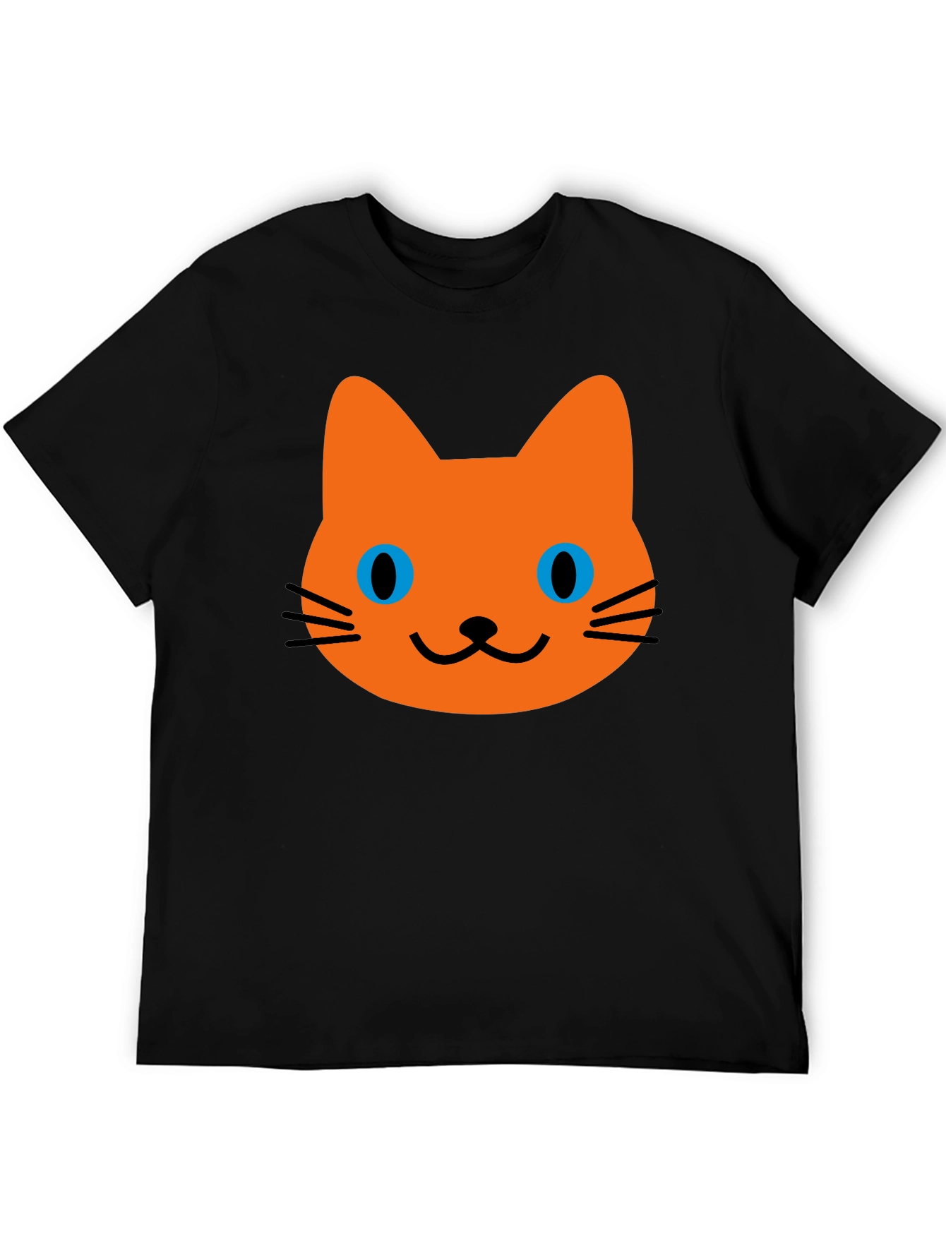 Cute Cat Graphic T-Shirt - Mens Black Tee