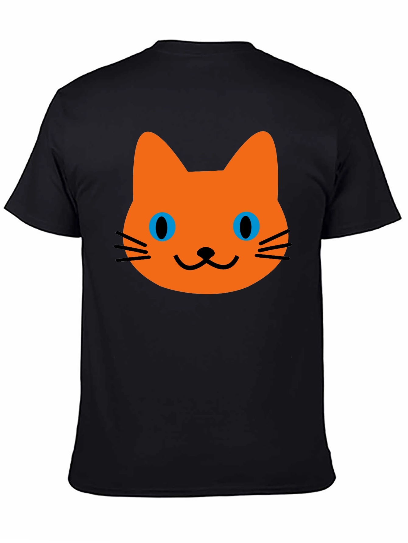 Cute Cat Graphic T-Shirt - Mens Black Tee