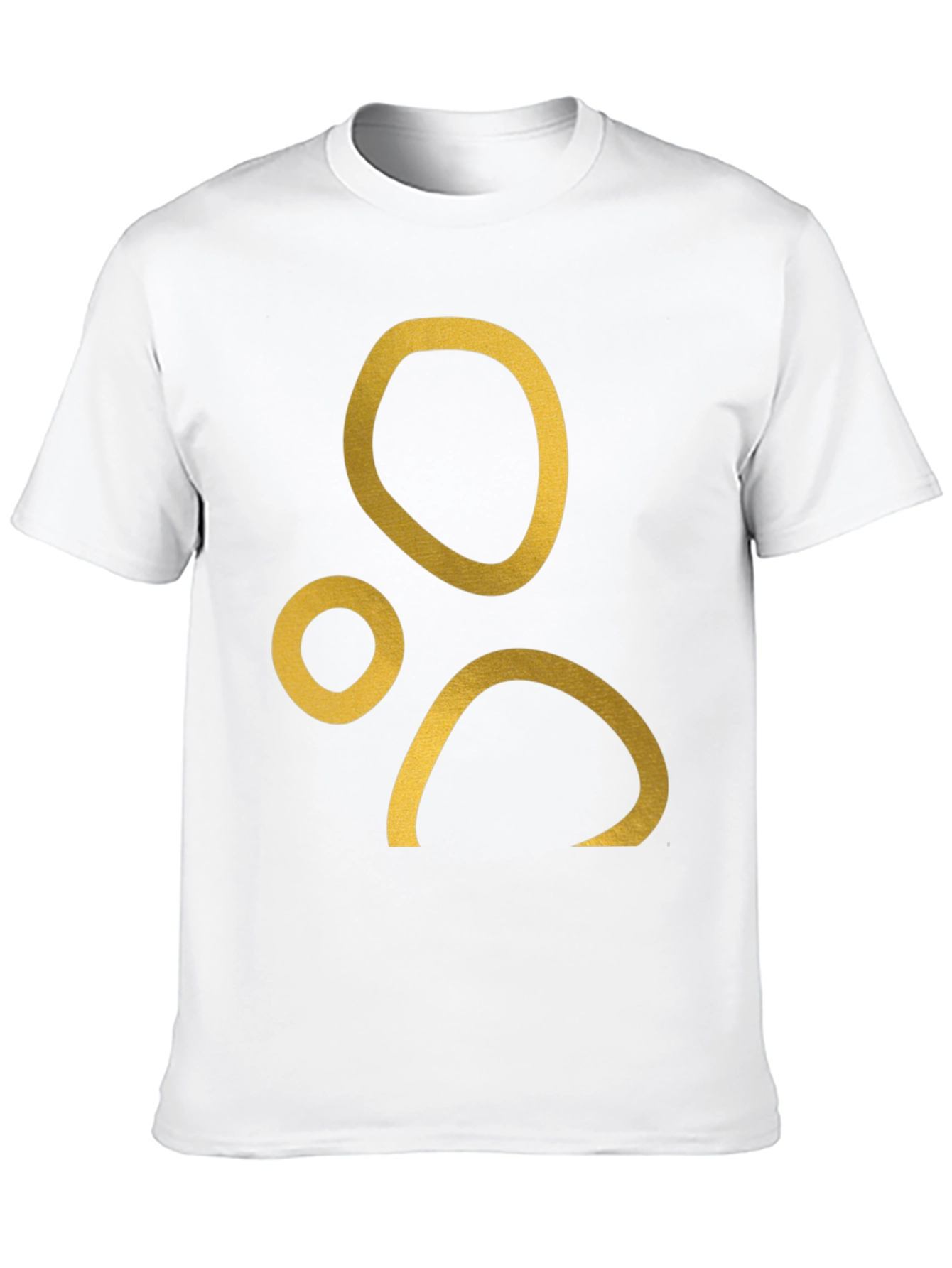 Abstract Gold Print Black T-Shirt