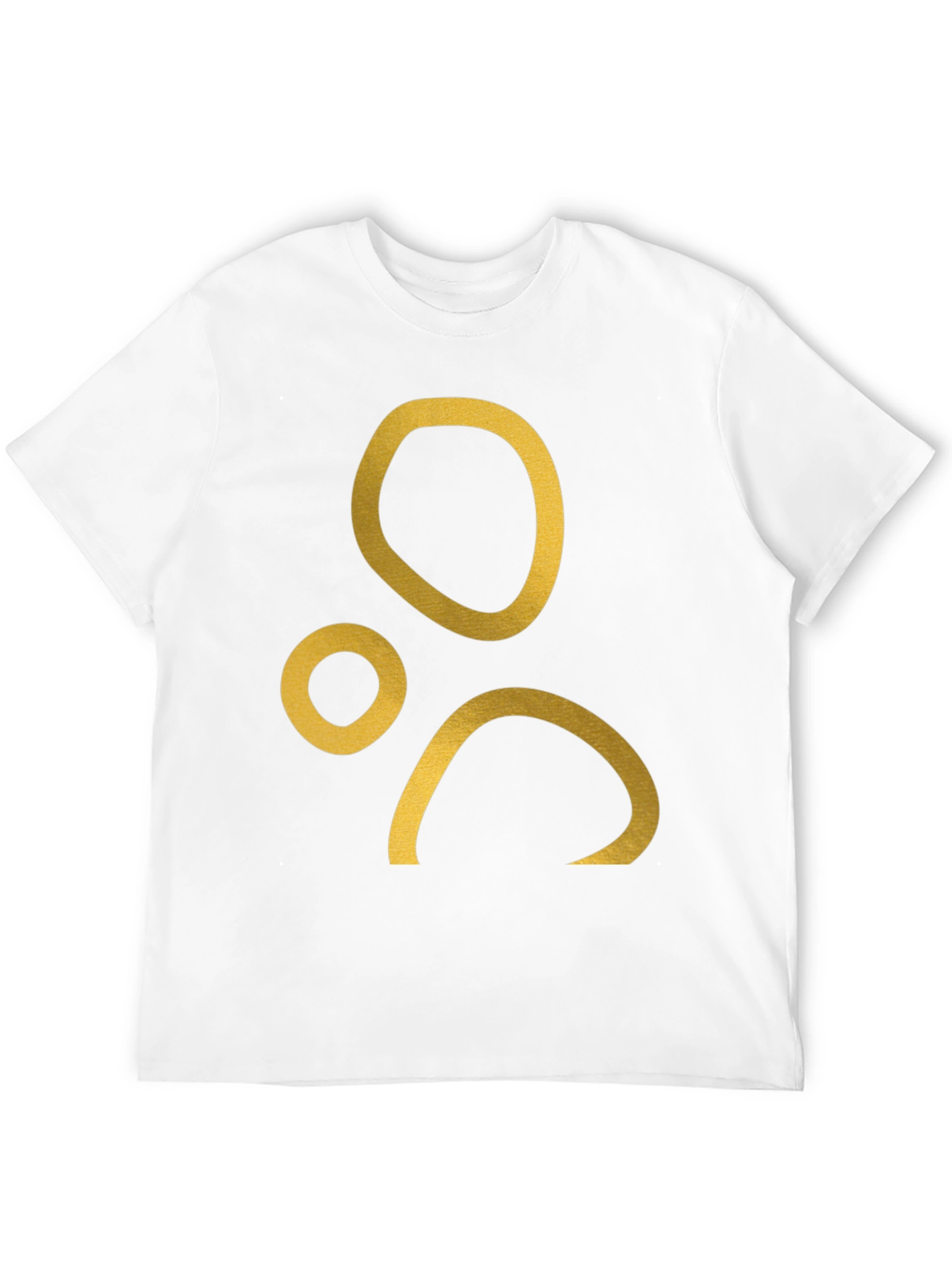 Abstract Gold Print Black T-Shirt