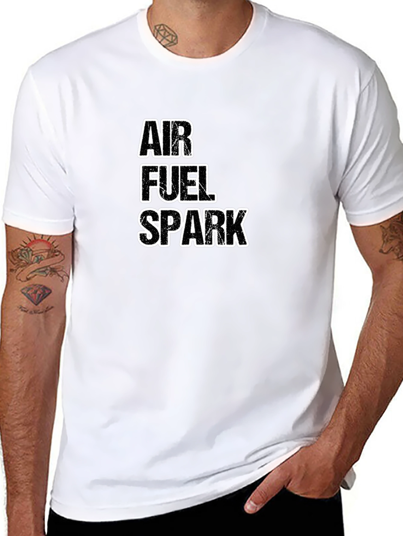 Air Fuel Spark Black Graphic Tee
