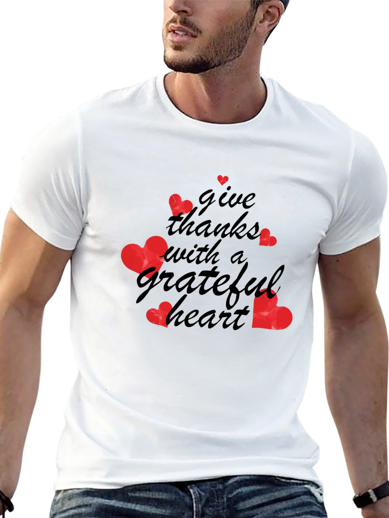 Grateful Heart Graphic Tee - Thanksgiving Shirt