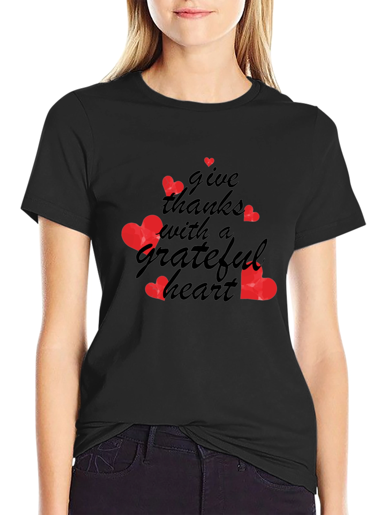 Grateful Heart Graphic Tee - Thanksgiving Shirt